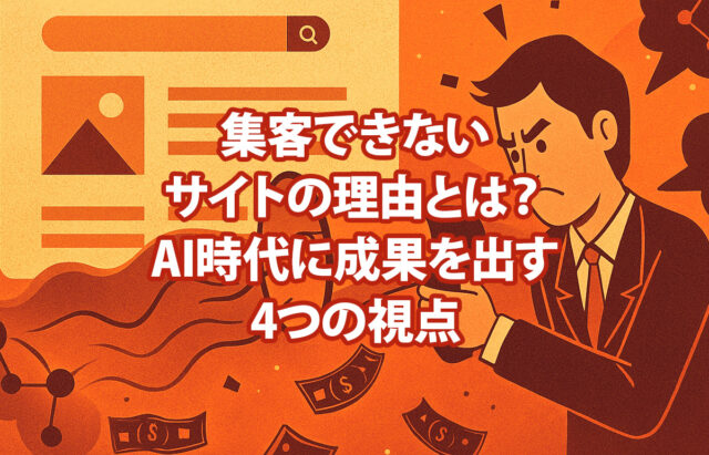 あなたのサイトが集客できない理由とは？AI時代に成果を出す4つの視点